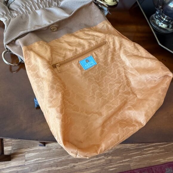 Kathy Van Zeeland Gold Jewel Embellished Shoulder Bag Croc Trim  Back Pocket - Picture 13 of 15